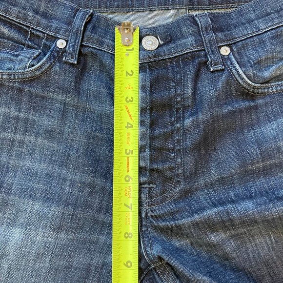 7 for All Mankind Men's 'Standard' Button-Fly Straight Jeans Med/dark, 29x 28" - Picture 10 of 14